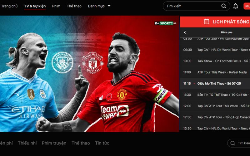 Web xem bóng đá trực tiếp